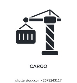 Cargo Icon Glyph Style. Vector Illustration For Graphic Design