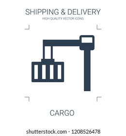 cargo icon. high quality filled cargo icon on white background. from shipping delivery collection flat trendy vector cargo symbol. use for web and mobile