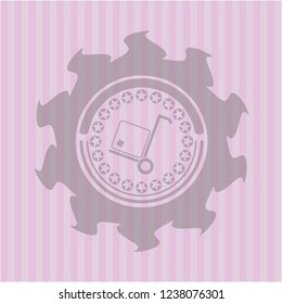 cargo icon inside badge with pink background