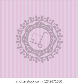 cargo icon inside badge with pink background