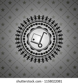 cargo icon inside black badge