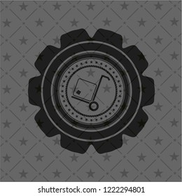 cargo icon inside black badge