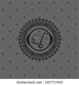 cargo icon inside black badge