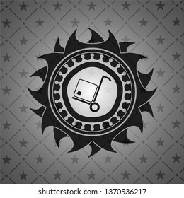 cargo icon inside black badge