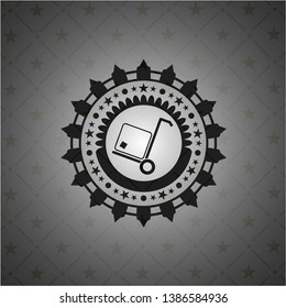 cargo icon inside black badge