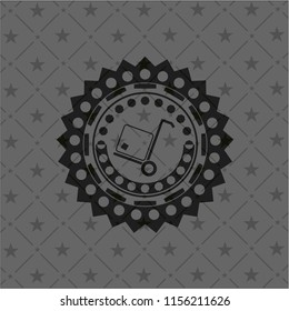 cargo icon inside black emblem. Vintage.