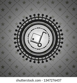 cargo icon inside black emblem. Vintage.