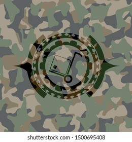 cargo icon inside camouflage texture
