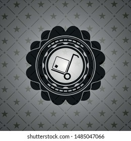 cargo icon inside dark badge or emblem