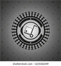 cargo icon inside dark emblem