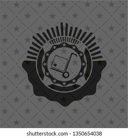 cargo icon inside dark emblem