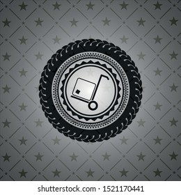 cargo icon inside dark emblem