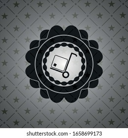 icono de carga dentro del emblema oscuro