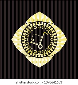 cargo icon inside gold badge