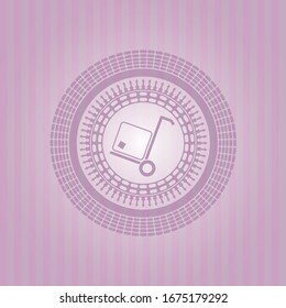 icono de carga dentro de icono rosa o emblema