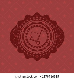 cargo icon inside red icon or emblem