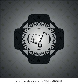 cargo icon inside retro style black emblem