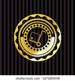 cargo icon inside shiny emblem