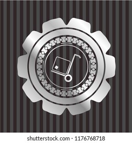 cargo icon inside silver shiny badge