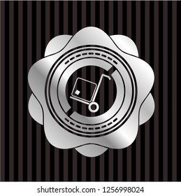 cargo icon inside silver shiny badge
