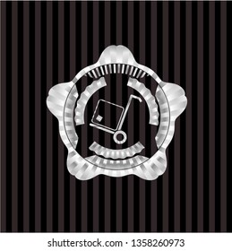 cargo icon inside silvery shiny badge