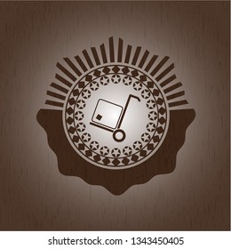 cargo icon inside wood emblem