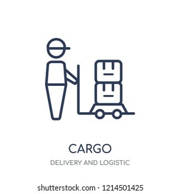 Cargo icon. Cargo linear symbol design from Delivery and logistic collection.