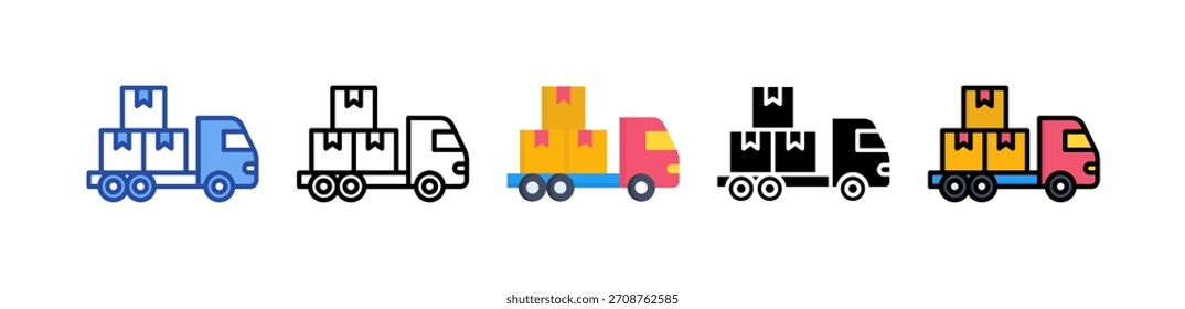 Cargo Icon Multi Style Illustration
