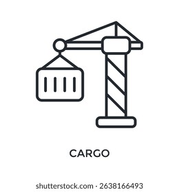 Cargo Icon Outline Style. Vector Illustration For Graphic Design