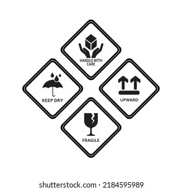 cargo icon set on white background