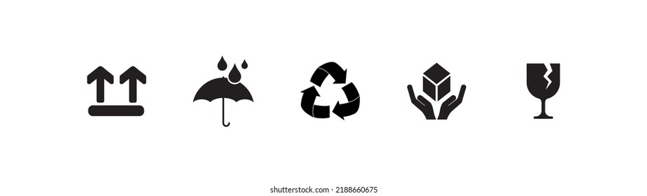 cargo icon set on white background