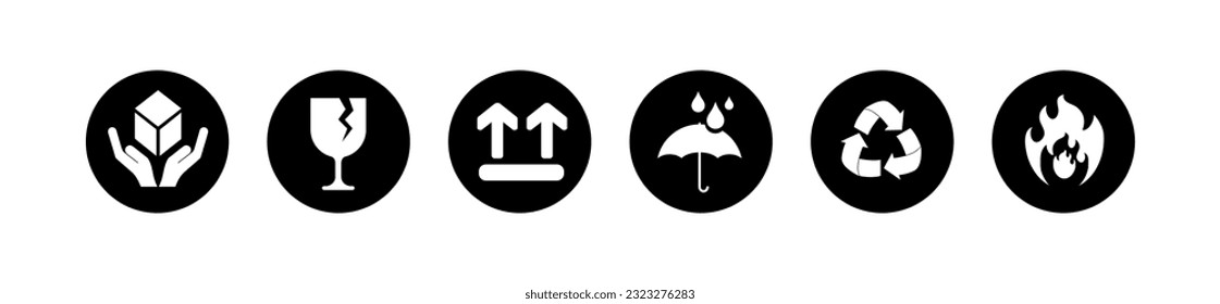 cargo icon set on white background