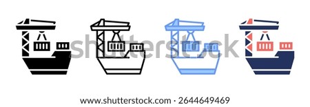 Cargo icon sheet multiple style collection