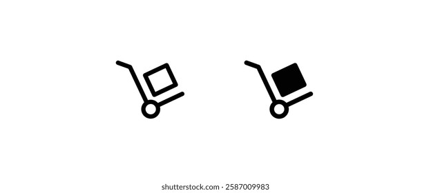 cargo icon, Shipping fast delivery icons button, vector, sign, symbol, logo, illustration, editable stroke, flat design style isolated on white