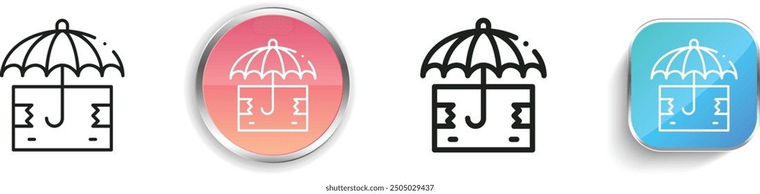 cargo icon. Thin Linear, Regular and Button Style Design Isolated On White Background
