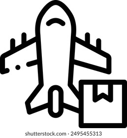cargo icon. Thin Linear Style Design Isolated On White Background