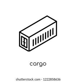 cargo icon. Trendy modern flat linear vector cargo icon on white background from thin line Delivery and logistic collection, outline vector illustration
