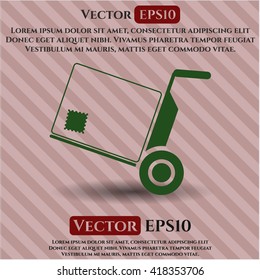 cargo icon vector symbol flat eps jpg app web concept website