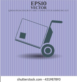 cargo icon vector symbol flat eps jpg app web concept website