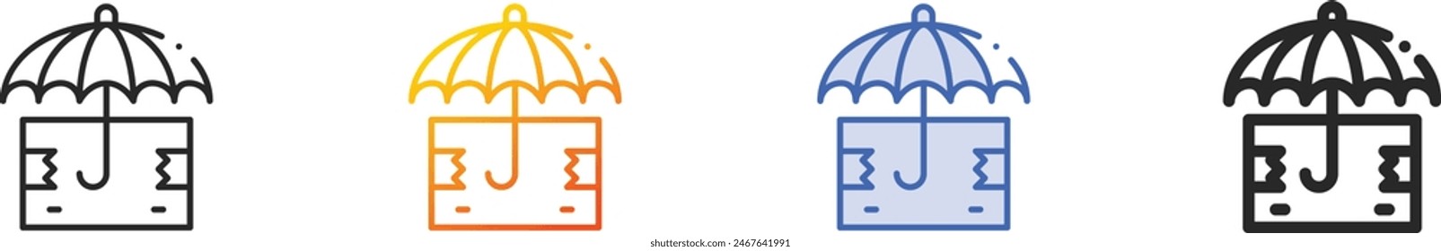 cargo icon.Thin Linear, Gradient, Blue Stroke and bold Style Design Isolated On White Background