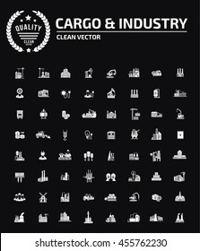 Cargo and Industry icon set,vector