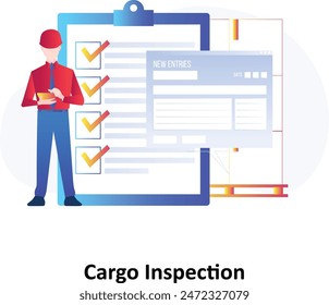 Cargo Inspection,Vector Icon which can easily modify or edit