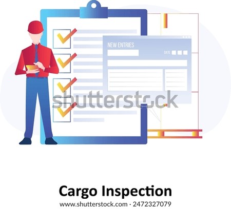 Cargo Inspection,Vector Icon which can easily modify or edit
