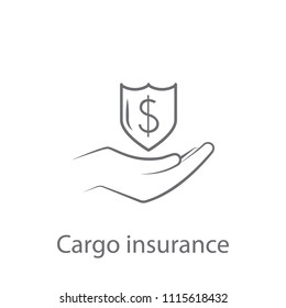 Cargo Insurance icon. Simple element illustration. Cargo Insurance symbol design from Insurance collection set. Can be used for web and mobile on white background