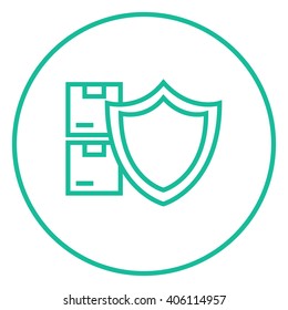 Cargo insurance line icon.