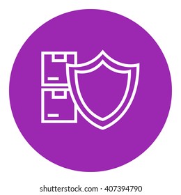 Cargo insurance line icon.