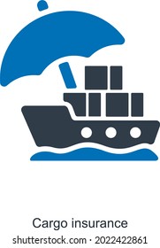 Cargo Insurance Plan Icon Concept