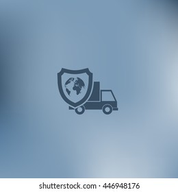 Cargo insurance stock vector icon illustration design