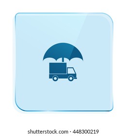 Cargo insurance stock vector icon illustration design