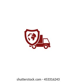 Cargo insurance stock vector icon illustration design